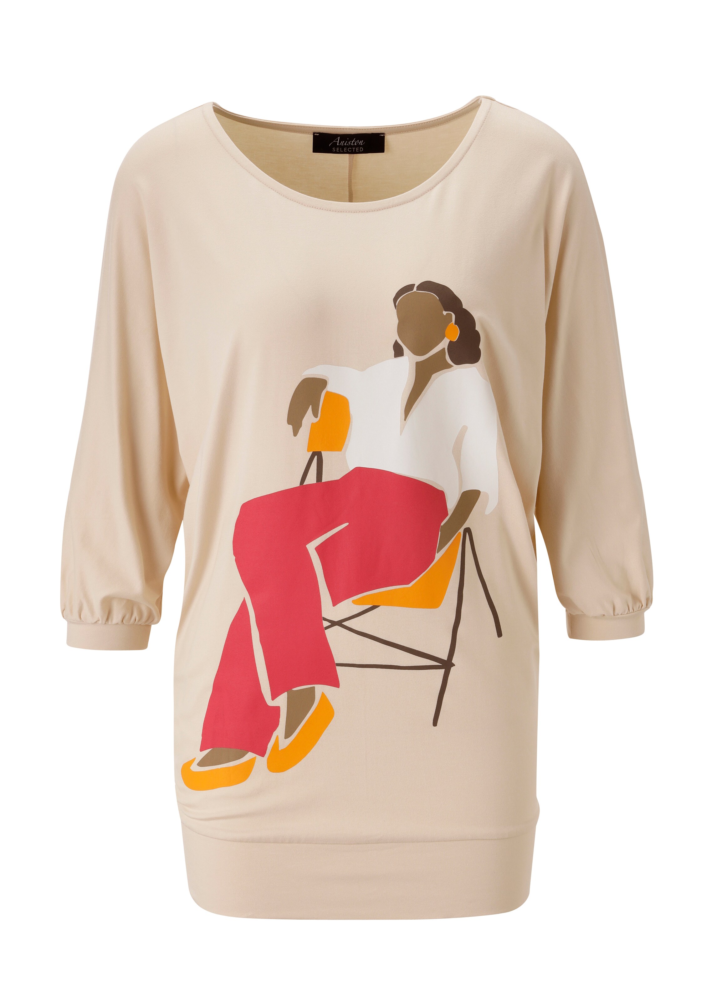 Aniston SELECTED Shirt in Beige: front