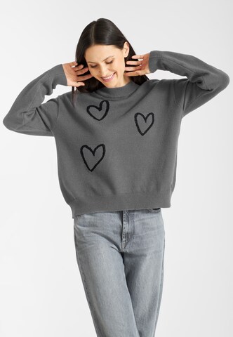 Frieda & Freddies NY Pullover in Grau: Vorderseite