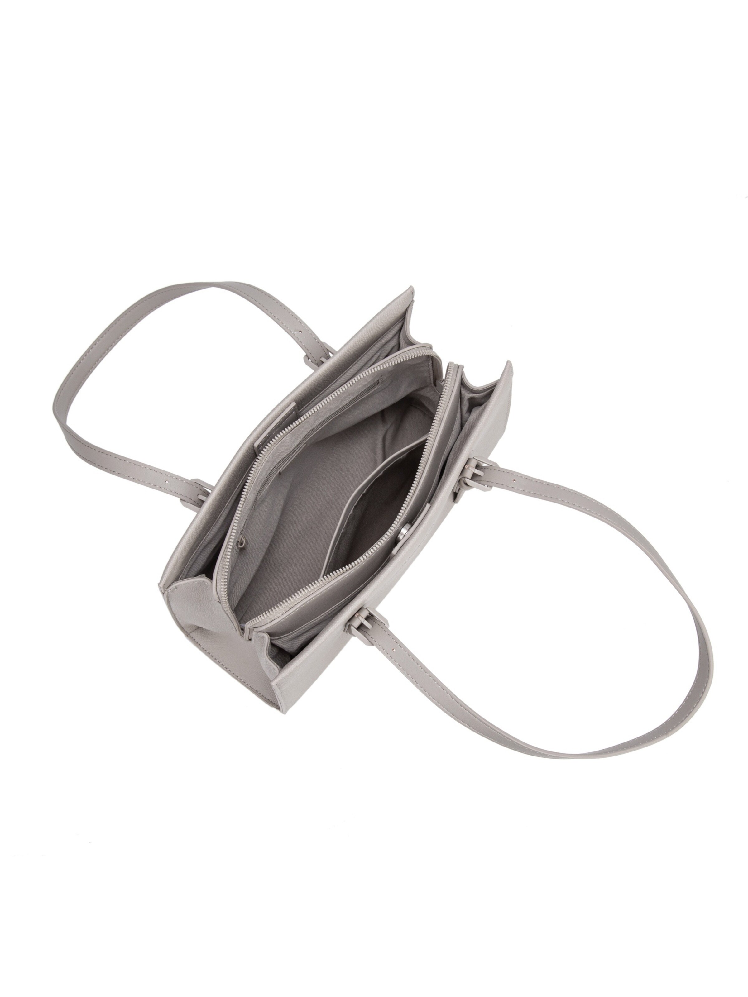 Borsa a spalla 'Borsa a spalla David Jones ecopelle Saffiano manici piatti regolabili' di David Jones in grigio