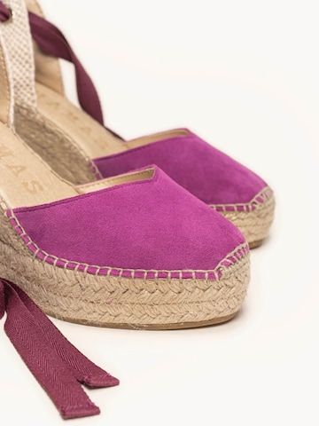 Alhamas - Sapatos de salto 'Alpargata Cuña 10 cm' em roxo
