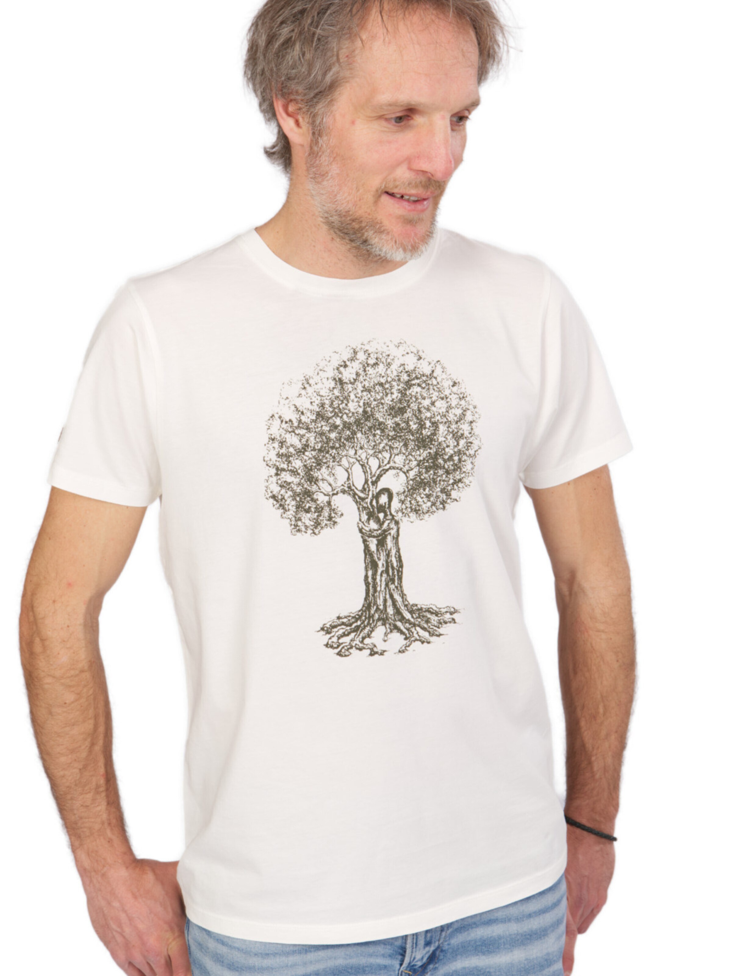 Life-Tree Shirt 'Organic Fairwear  Treehugger' in White
