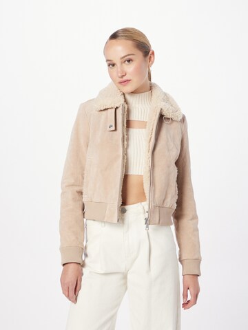 FREAKY NATION Between-Season Jacket 'Bear Creek' in Beige: front
