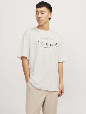 JACK & JONES Shirt 'Ocean Club' in Beige: front