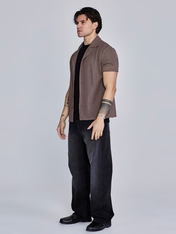 SikSilk Regular fit Overhemd in Bruin