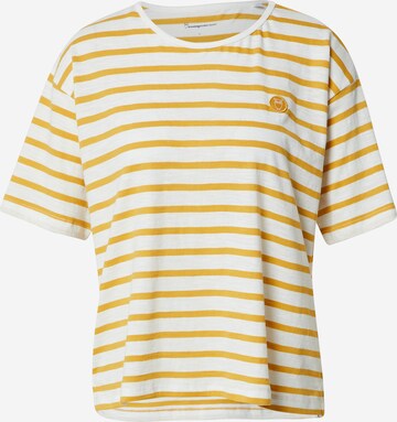 geltona KnowledgeCotton Apparel Marškinėliai: priekis