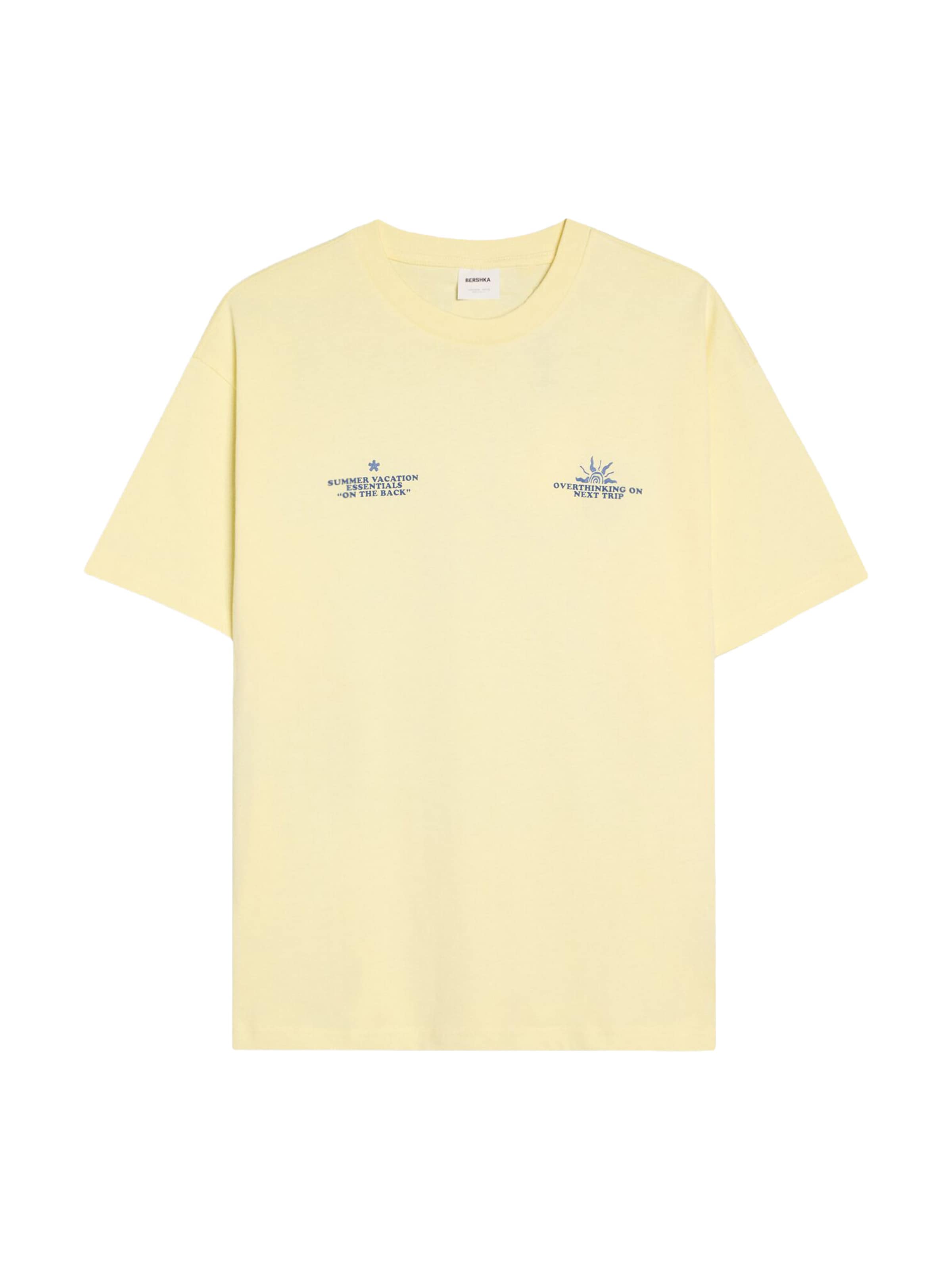 Bershka Paita koossa XS värissä tummansininen / vaaleankeltainen, Tuotenäkymä