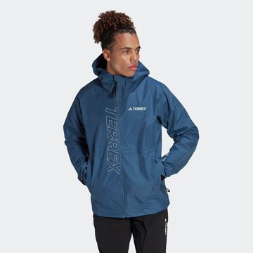 ADIDAS TERREX Skinny Outdoor jacket in Blue: front