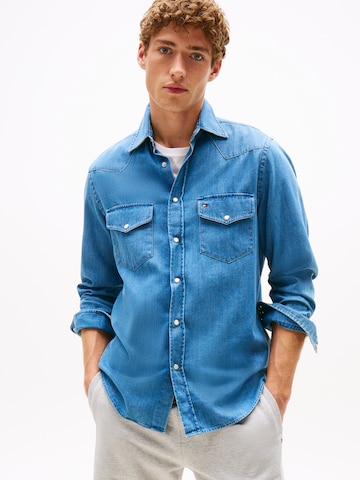 TOMMY HILFIGER Regular Fit Hemd 'WESTERN' in Blau: Vorderseite