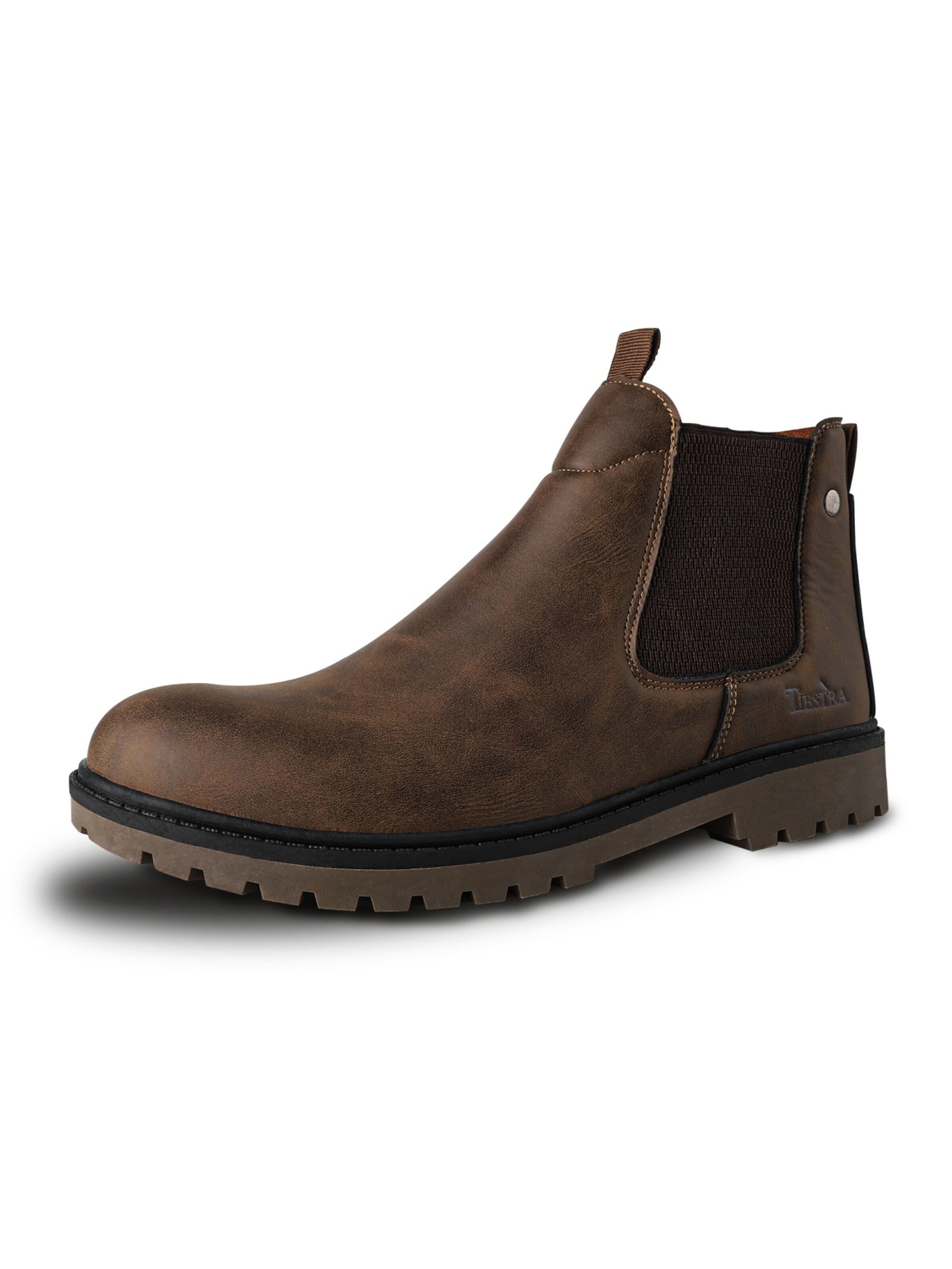 Tiestra Chelsea Boots 'TIESTRA Herren Chelsea Stiefel, Pull On Knöchel Stiefel mit Griff Sohle'‌‌‌ in Braun: Vorderseite