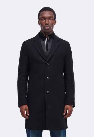 BOSS Between-seasons coat 'H-Hyde-E-264' in Black: front