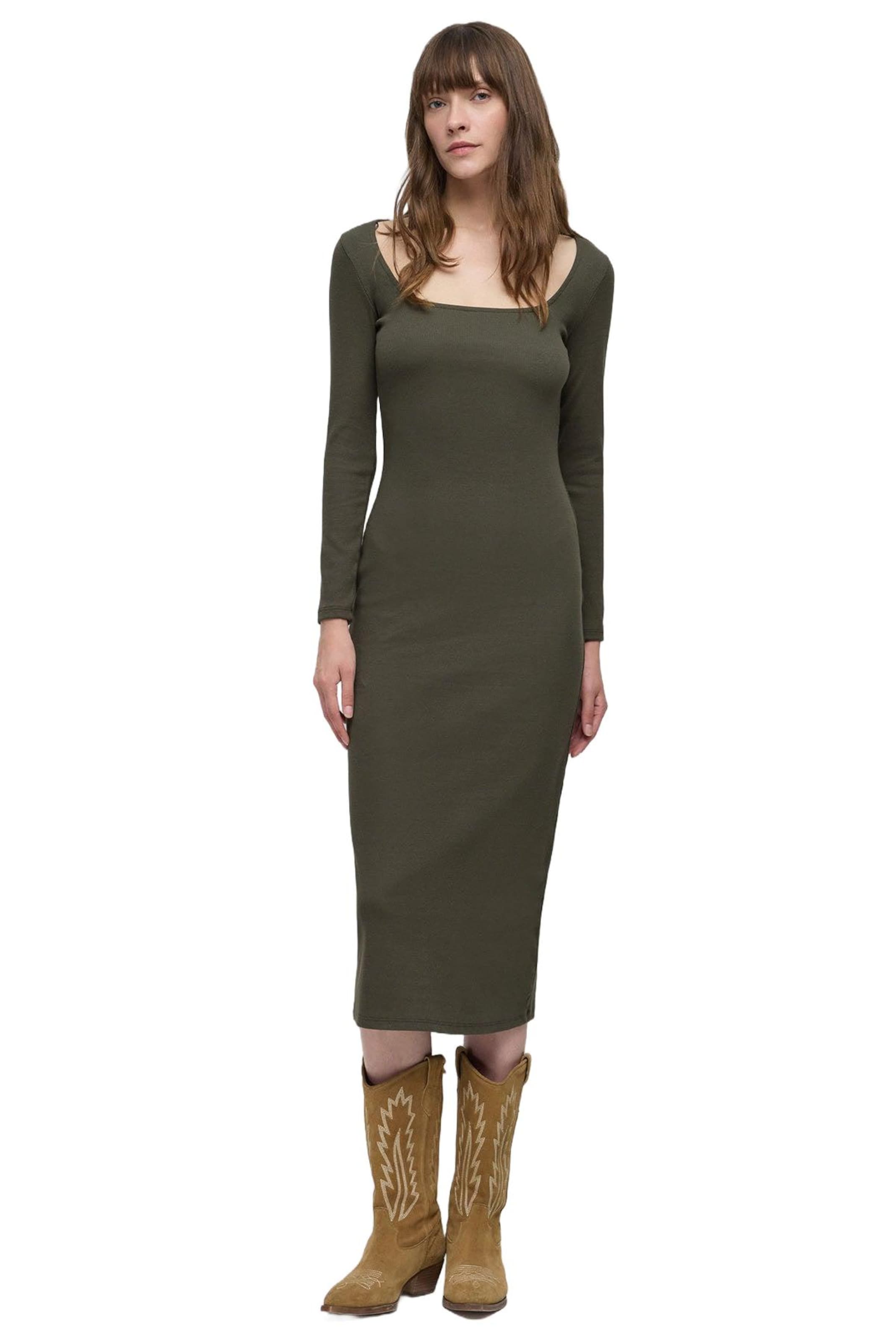 No Matter What Dress in Green: front