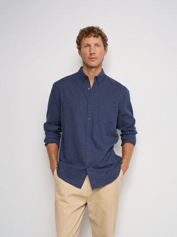 Salsa Jeans Regular fit Overhemd in Blauw: voorkant