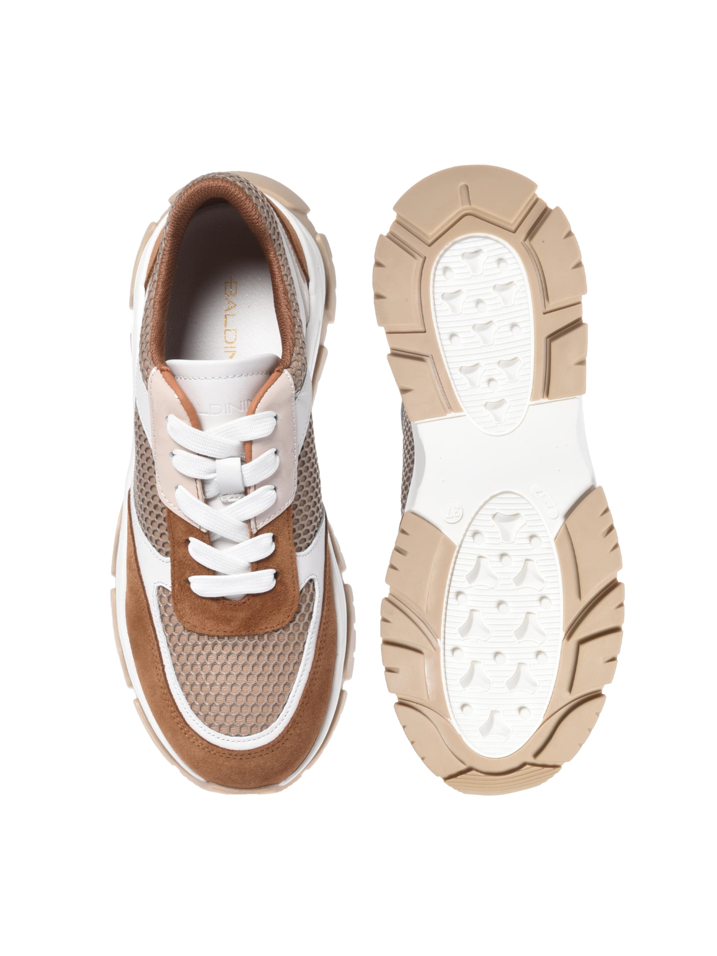 BALDININI Platform trainers in Beige