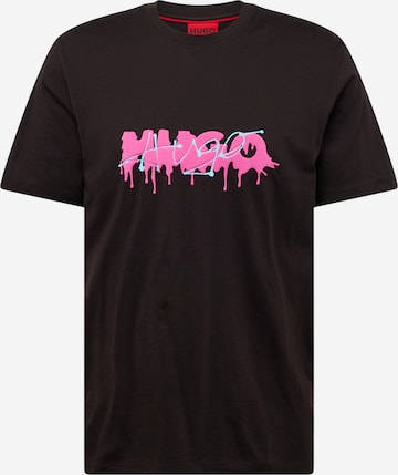 T-Shirt 'Dacation' HUGO en noir : devant