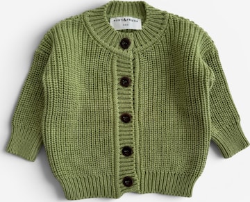 KURTI & FRIEDA Strickjacke 'Chunky Knit' in Grün: Vorderseite