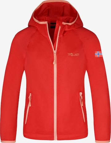 TROLLKIDS Outdoor jacket in Red: front
