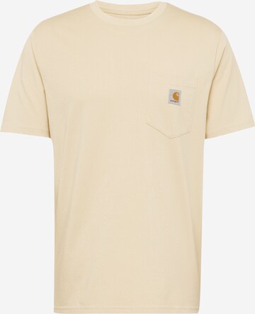 Carhartt WIP Тениска в бежово: отпред