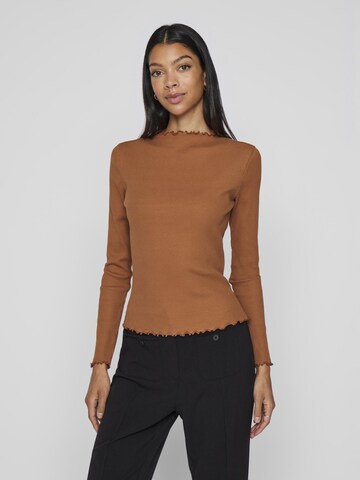 VILA Shirt in Bruin: voorkant