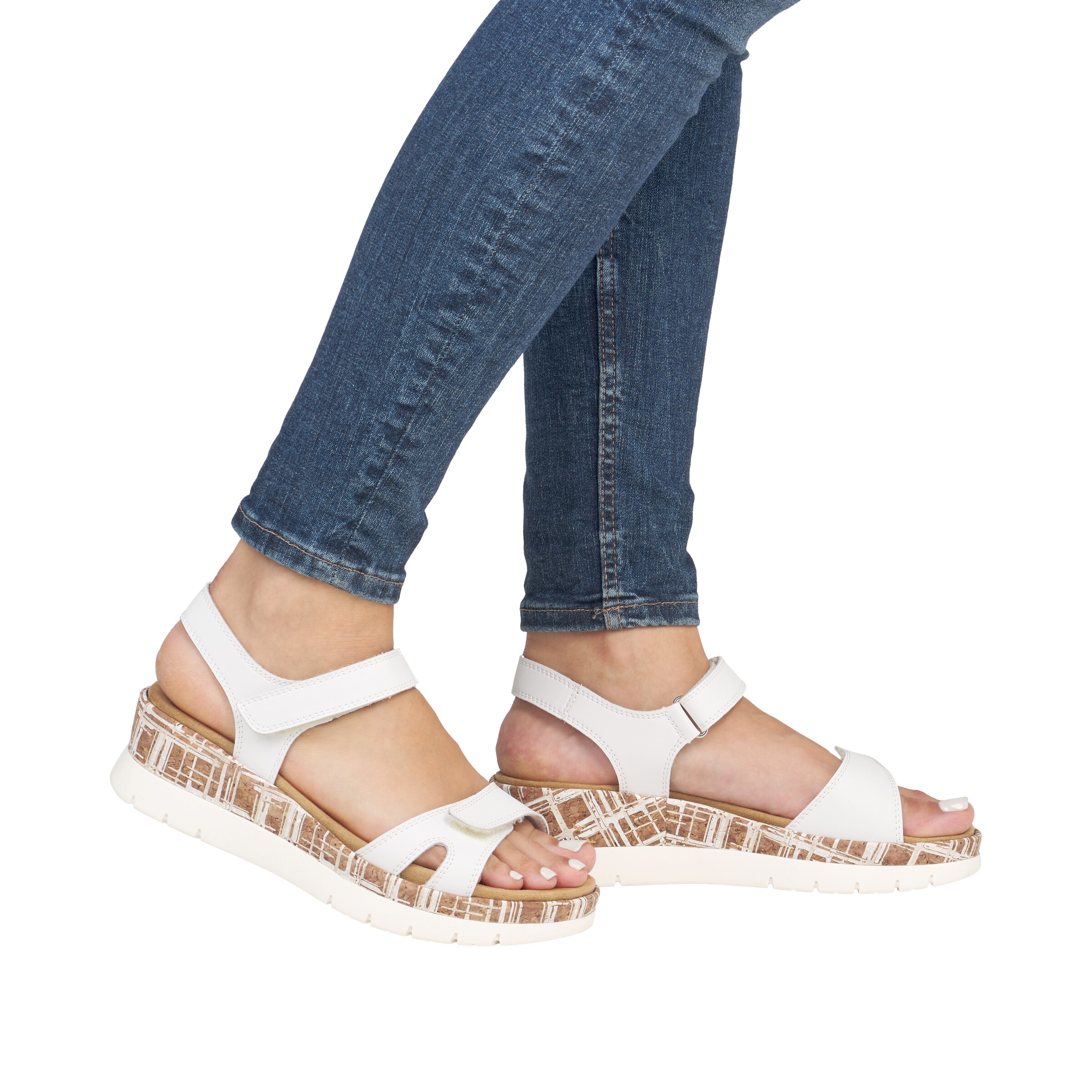 REMONTE Strap Sandals in White