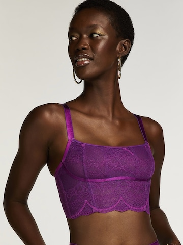 Hunkemöller - Soutien Bustier Soutien em roxo: frente