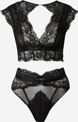 Hunkemöller Stringid 'Catrin', värv must: eest vaates