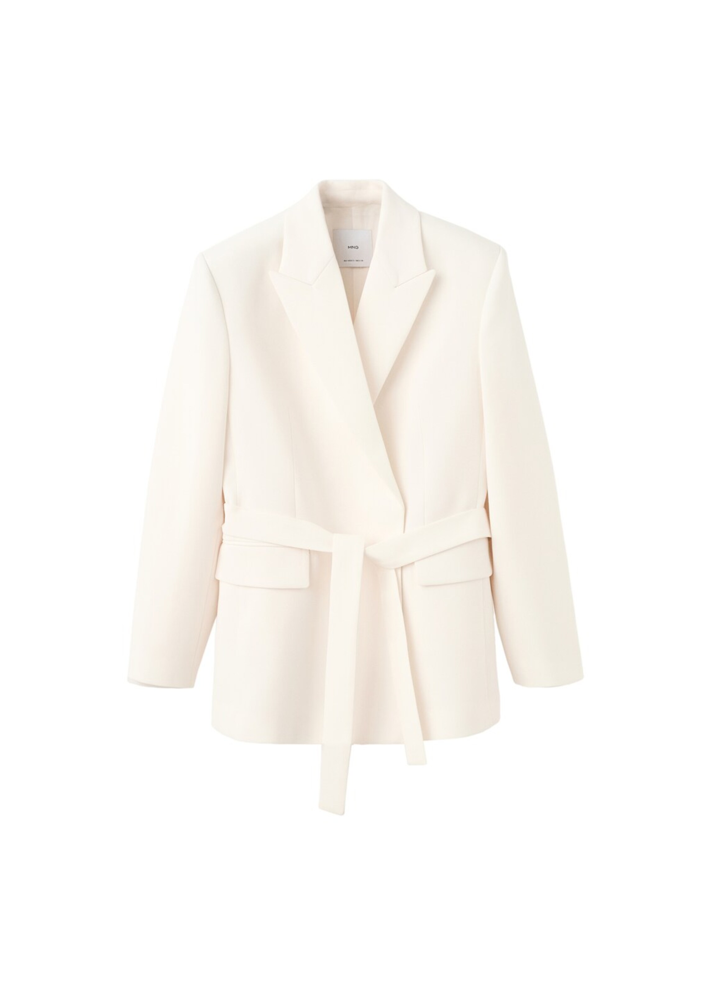MANGO Blazer 'Iguana' in White: front