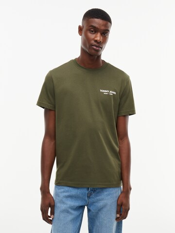 Tommy Jeans - Camisa 'NY' em verde: frente