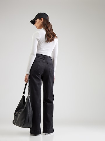 Rich & Royal Wide leg Jeans 'Marlene' in Zwart