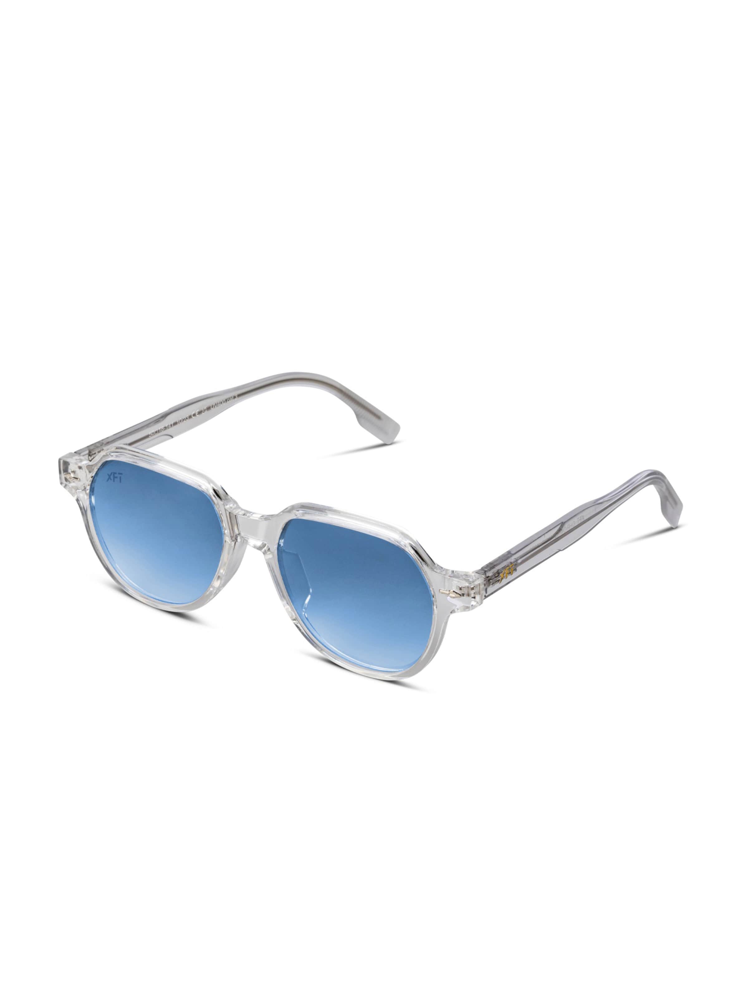X Frame Therapy Sunglasses 'Chromashade Sun' in Blue: front