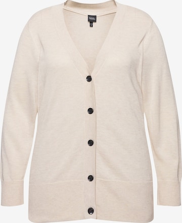 Ulla Popken Strickjacke in Beige: Vorderseite