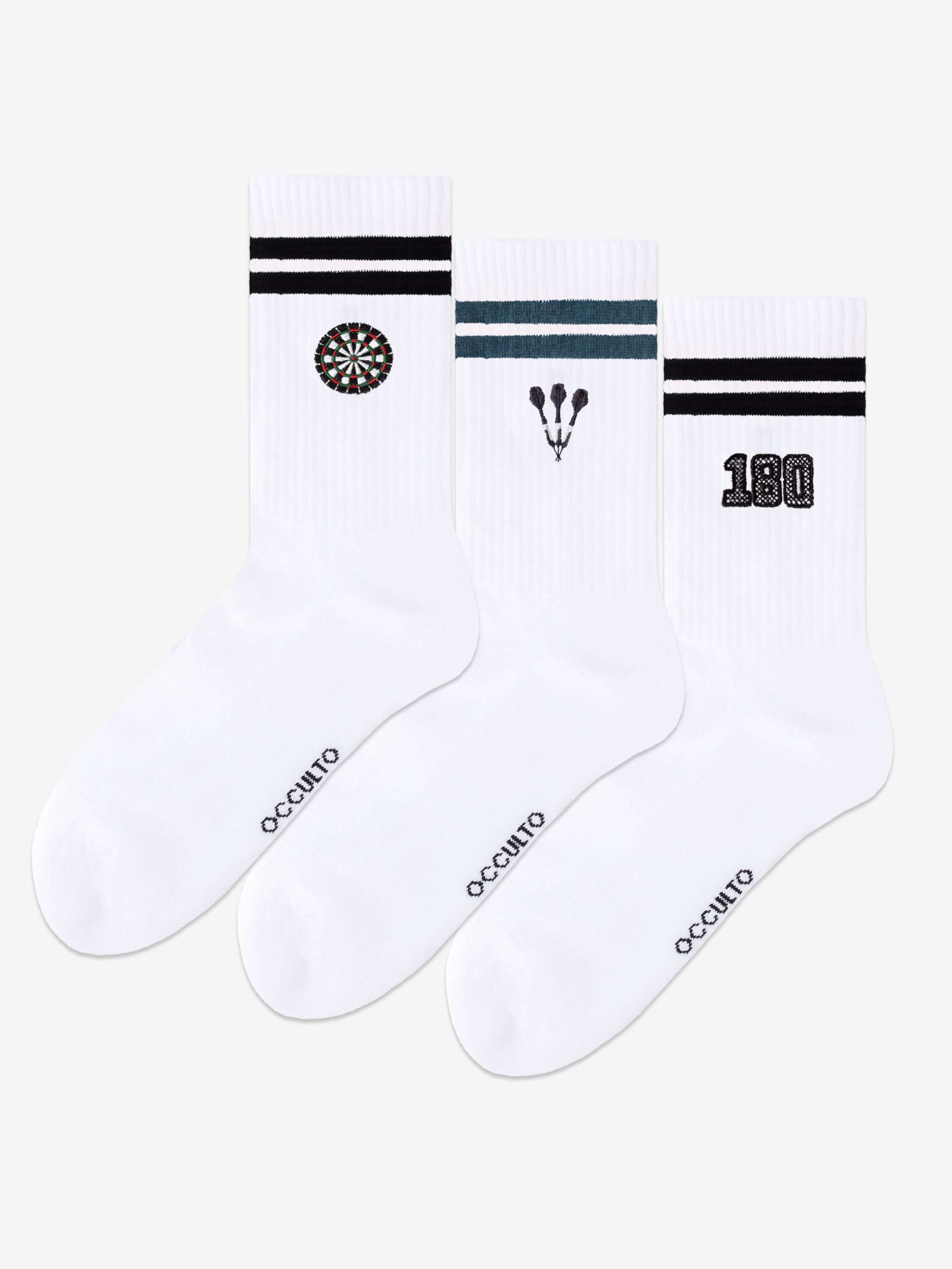 Occulto Athletic Socks 'Rio' in White