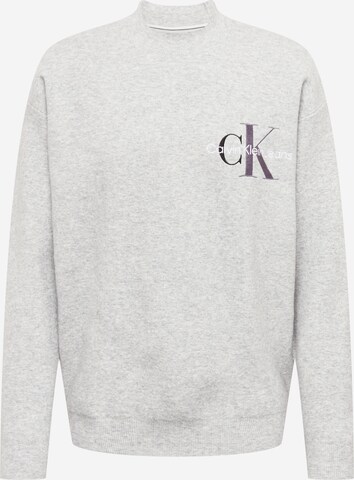 Calvin Klein Jeans Trui in Grijs: voorkant