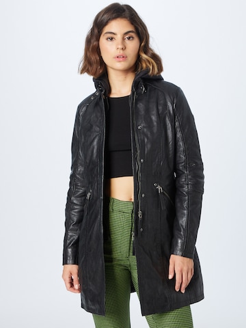 Gipsy Between-Seasons Coat 'Marsha' in Black: front