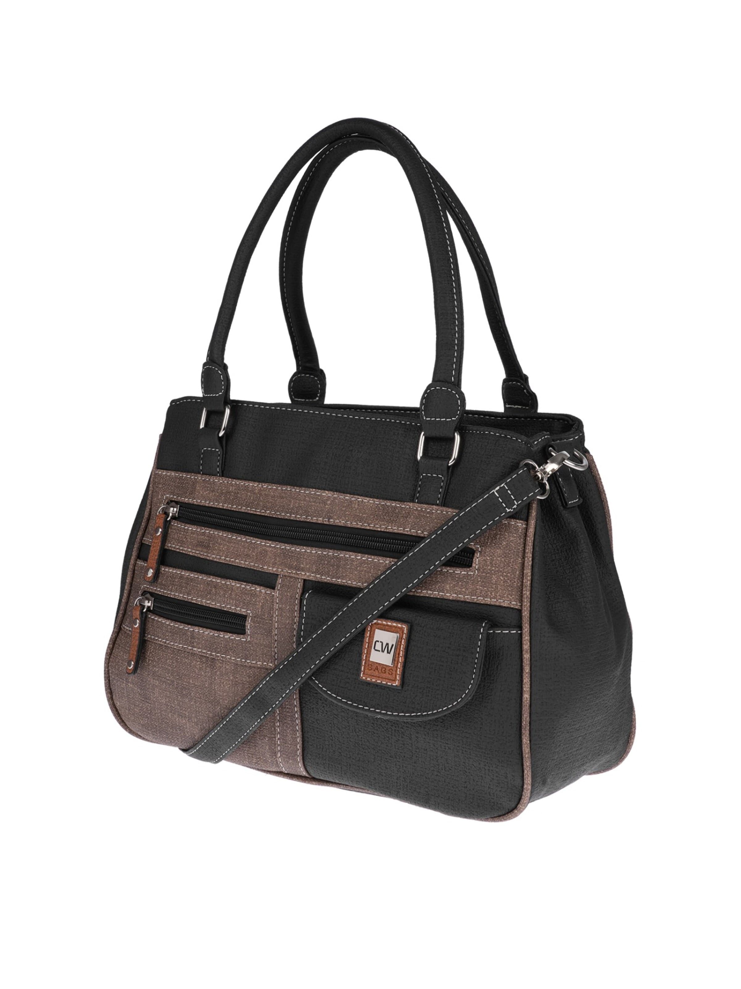 Christian Wippermann Handtasche 'Große Damen Tasche Umhängetasche Schultertasche'‌ in Schwarz