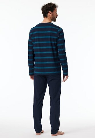 SCHIESSER Pyjama lang in Blauw