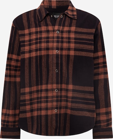 Only & Sons Button Up Shirt 'Tabb' in Brown: front