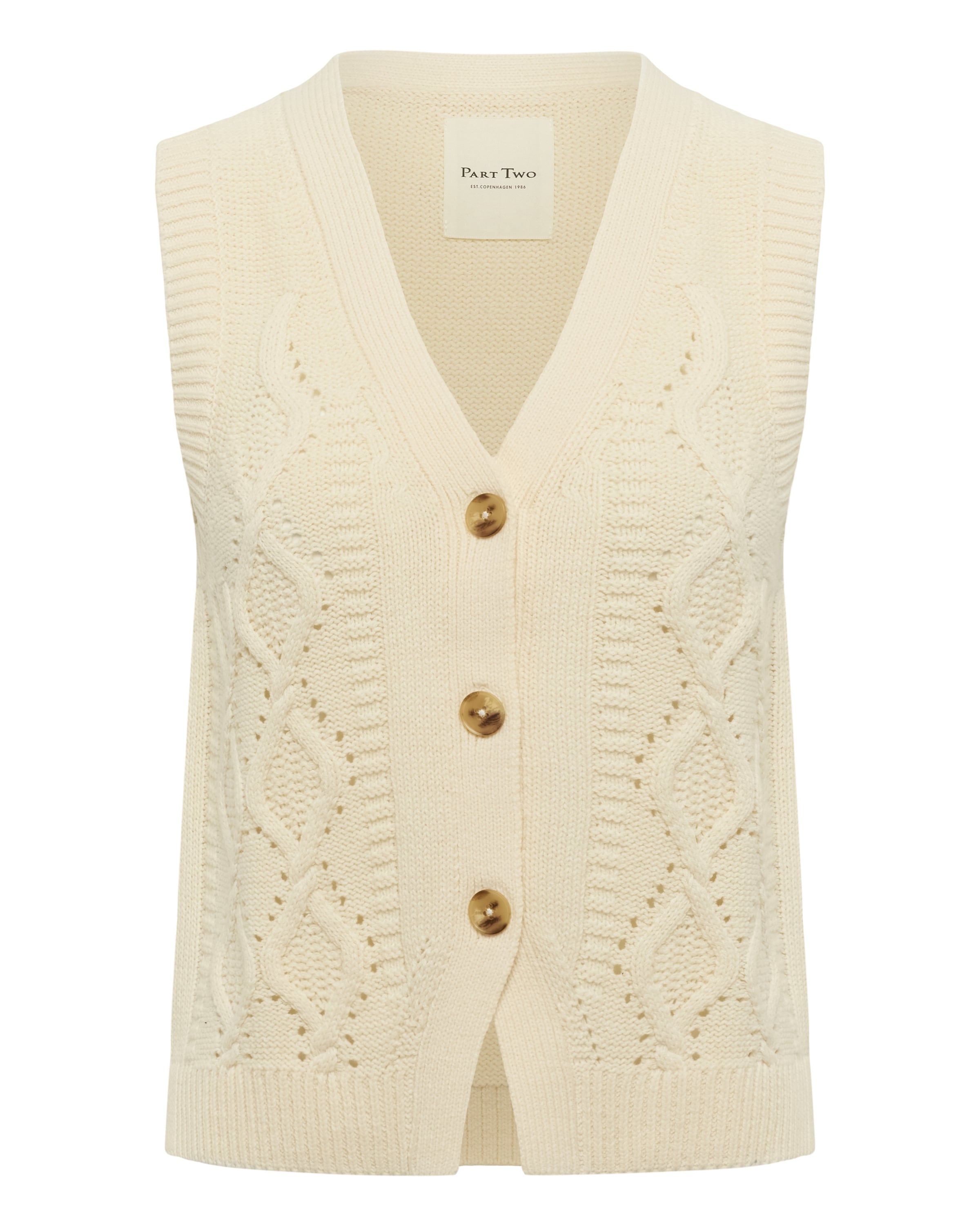 Gilet Part Two en blanc : devant