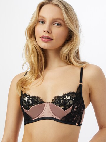 Hunkemöller Balconette BH 'Poppy' in Zwart: voorkant