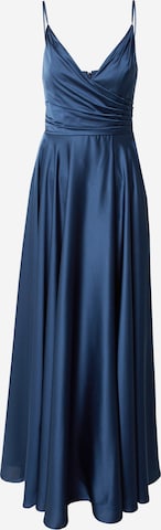 Robe de soirée mascara en bleu : devant