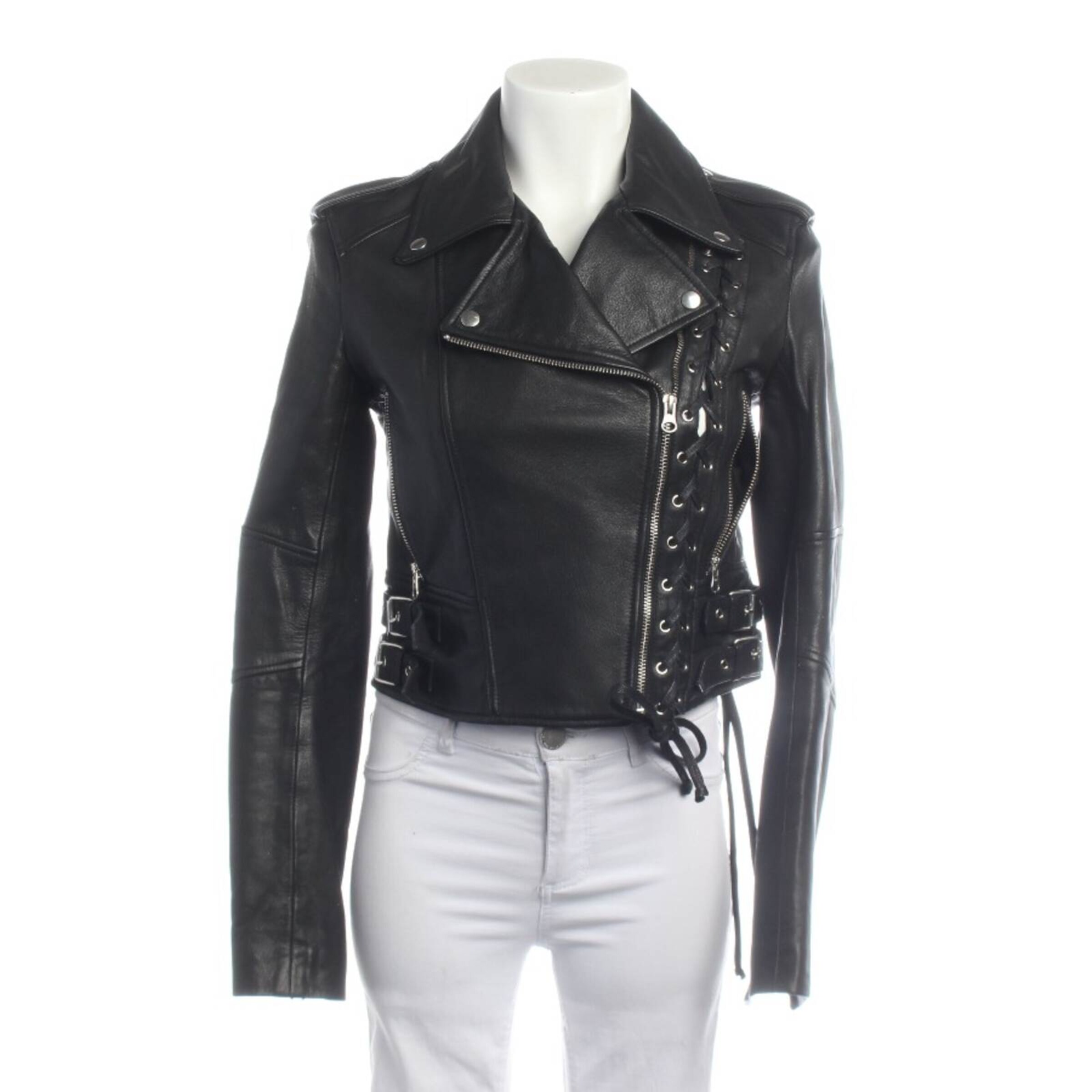 Alexander McQueen Jacket & Coat in XS in Black: front