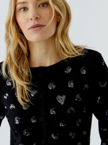 OUI Strickjacke in Schwarz