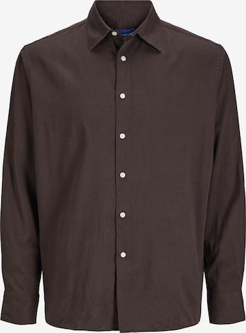 JACK & JONES Button Up Shirt in Brown: front