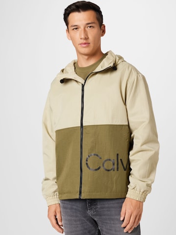 Calvin Klein Jeans Between-Season Jacket in Green: front