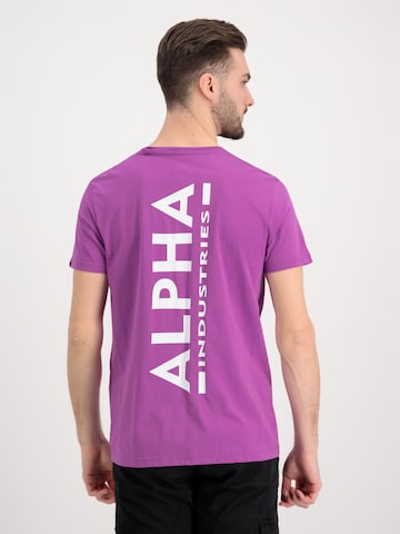 ALPHA INDUSTRIES Shirt in Lila: voorkant