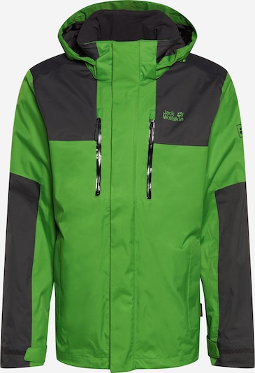 JACK WOLFSKIN Funktionsjacka 'Jasper Flex' i grön / svart, Produktvy