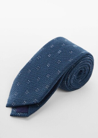 MANGO MAN Krawatte 'Flordot7' in Blau