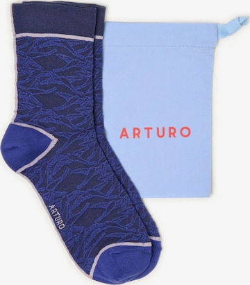 Calzino 'Arturo In volo' di Arturo in blu: frontale
