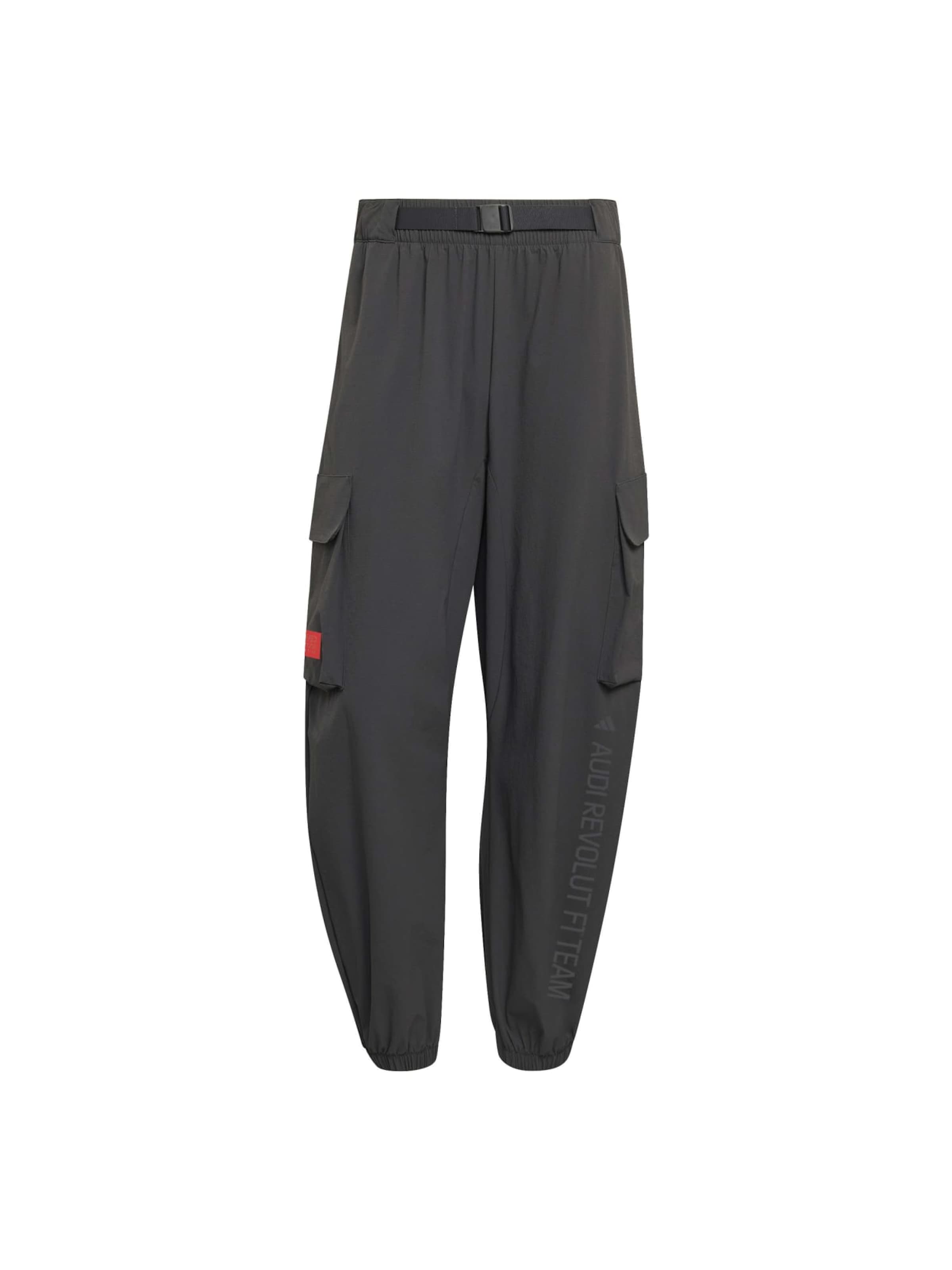 ADIDAS SPORTSWEAR Tapered Sportbroek 'AU EF' in Zwart: voorkant
