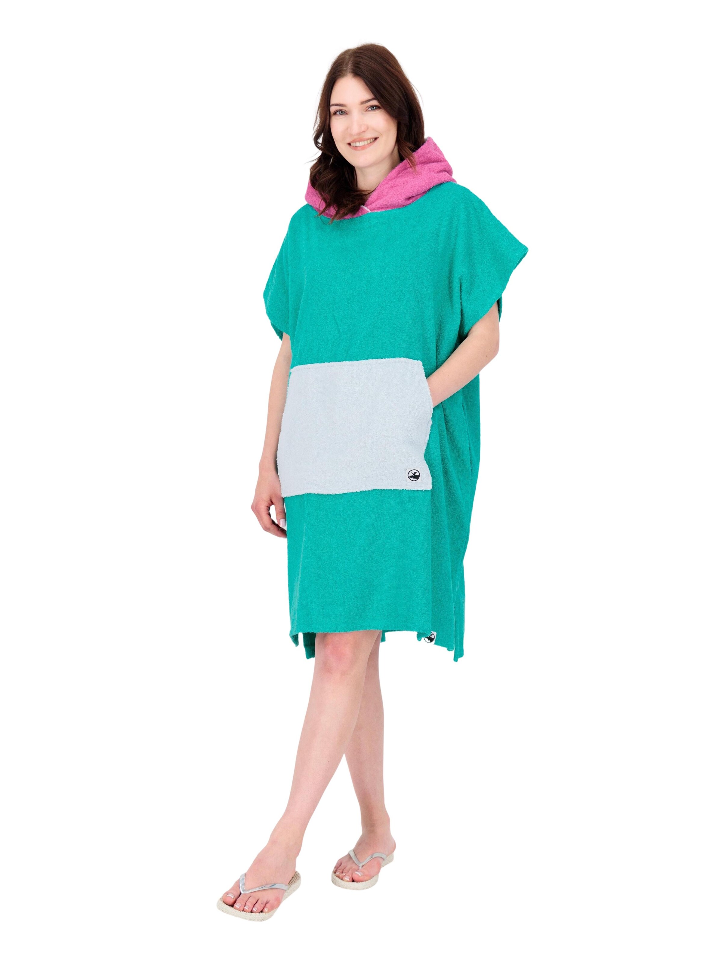 deproc Long Bathrobe 'PARLEE BEACH' in Blue