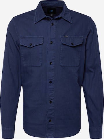 G-Star RAW Button Up Shirt in Blue: front